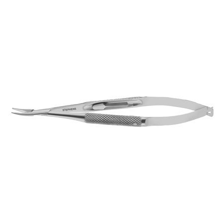 Barraquer Short Needle Holder, Curved, W/Lock, Delicate Jaw