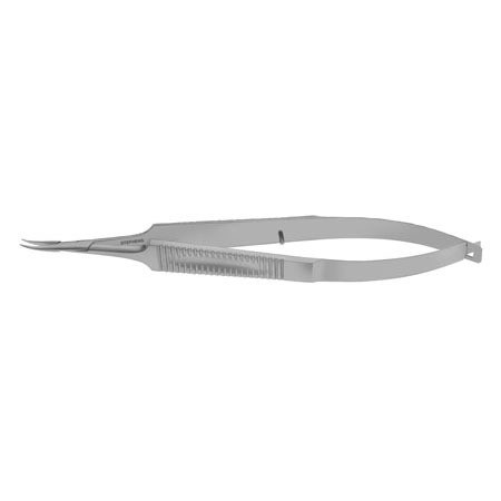 Castroviejo Needle Holder, Curved, W/O Lock, Conical Jaws, Del.