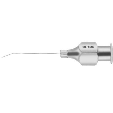 Air Injection Cannula, Smooth Angled Tip, 30Ga