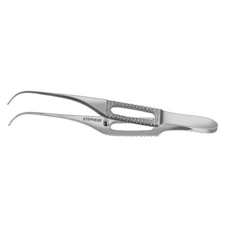 Gill Iris Forceps, Curved, 1X2 Teeth