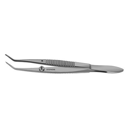 Troutman Superior Rectus Forceps, Angled, 1X2 Teeth