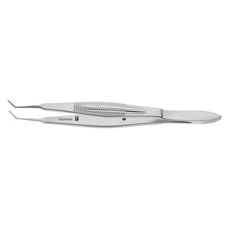 Castroviejo Suturing Forceps, .3Mm, W/ Tying Platform, Angled